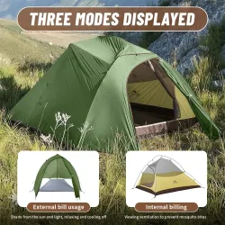 NATUREHIKE Cloud Up : Tente de camping et de randonnée ultralégère et imperméable